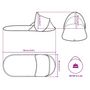 Voir la diapositive 6 : VIDAXL Tente de plage gris escamotable impermeable