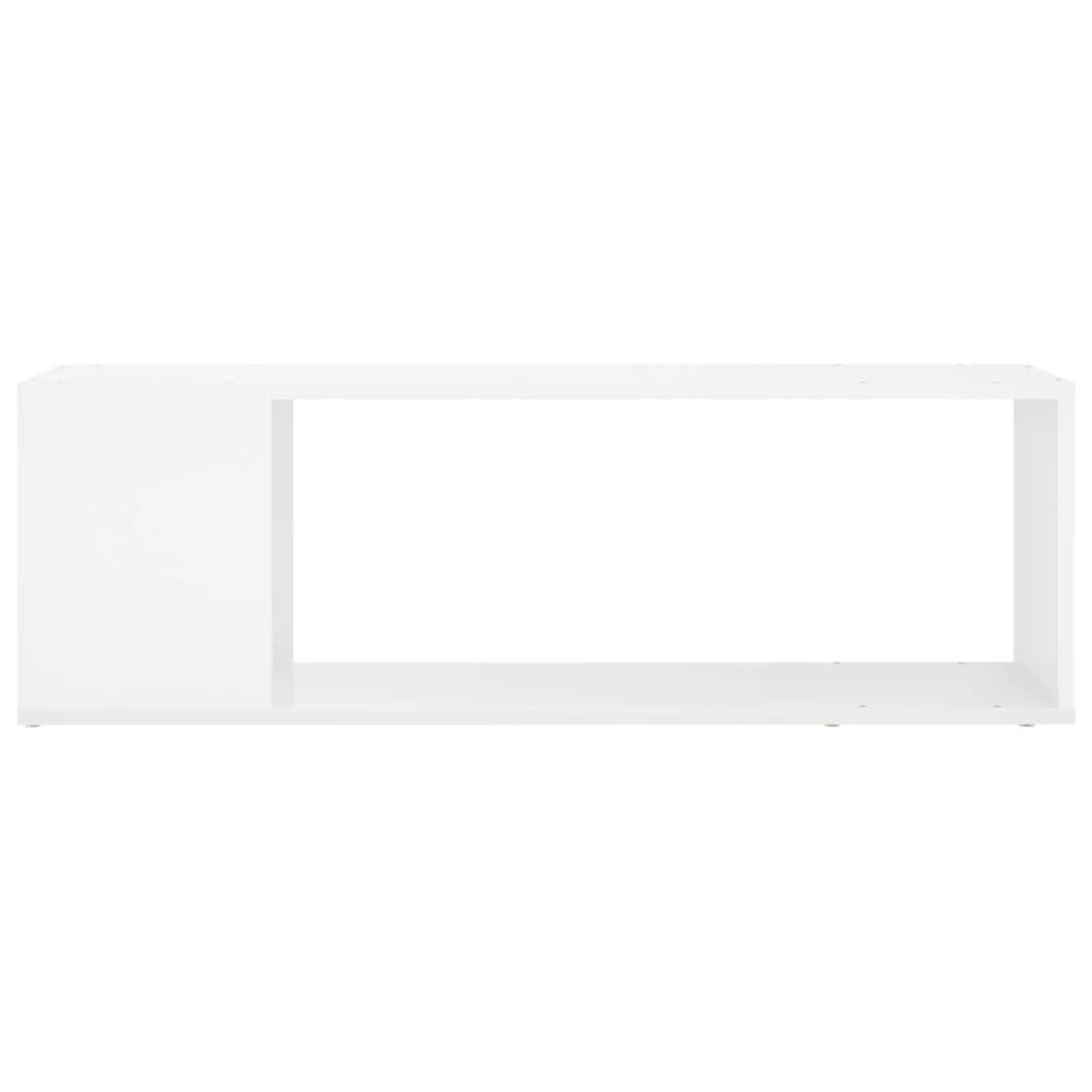 Voir la diapositive 3 : VIDAXL Meuble TV Blanc brillant 100x24x32 cm Bois d'ingenierie