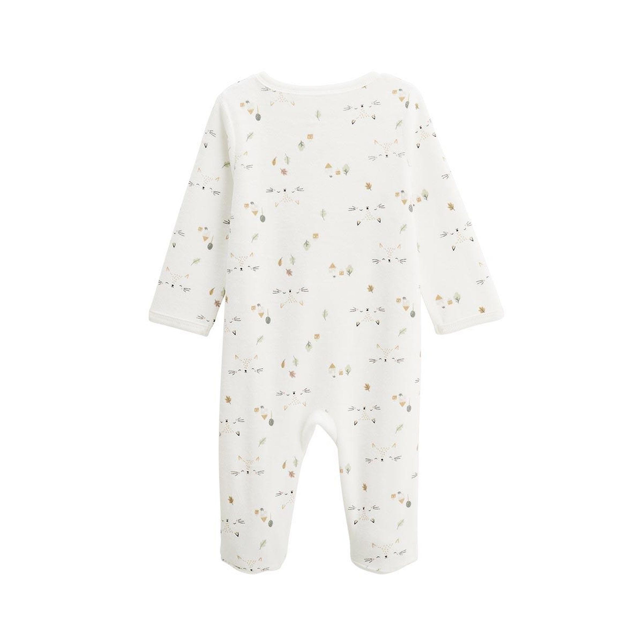 Voir la diapositive 2 : Petit Béguin Pyjama bébé en velours ouverture pont Bisous