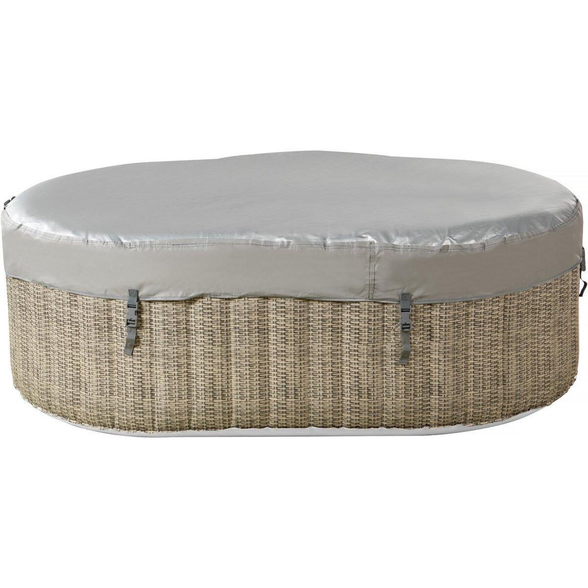 Habitat et Jardin Spa ovale en PVC  Paris  - 2 places -  Marron/ Gris clair