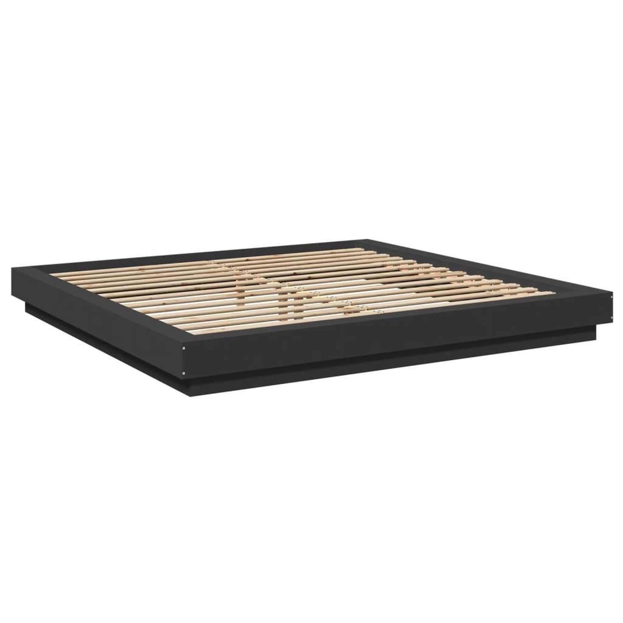 Voir la diapositive 3 : VIDAXL Cadre de lit avec lumieres LED sans matelas noir 200x200 cm