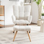 Voir la diapositive 3 : MERAX Rocking-chair Fauteuil à Bascule Avec 1 Repose-pieds Blanc