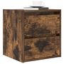Voir la diapositive 4 : VIDAXL Table de chevet murale chene fume 38x34x40 cm