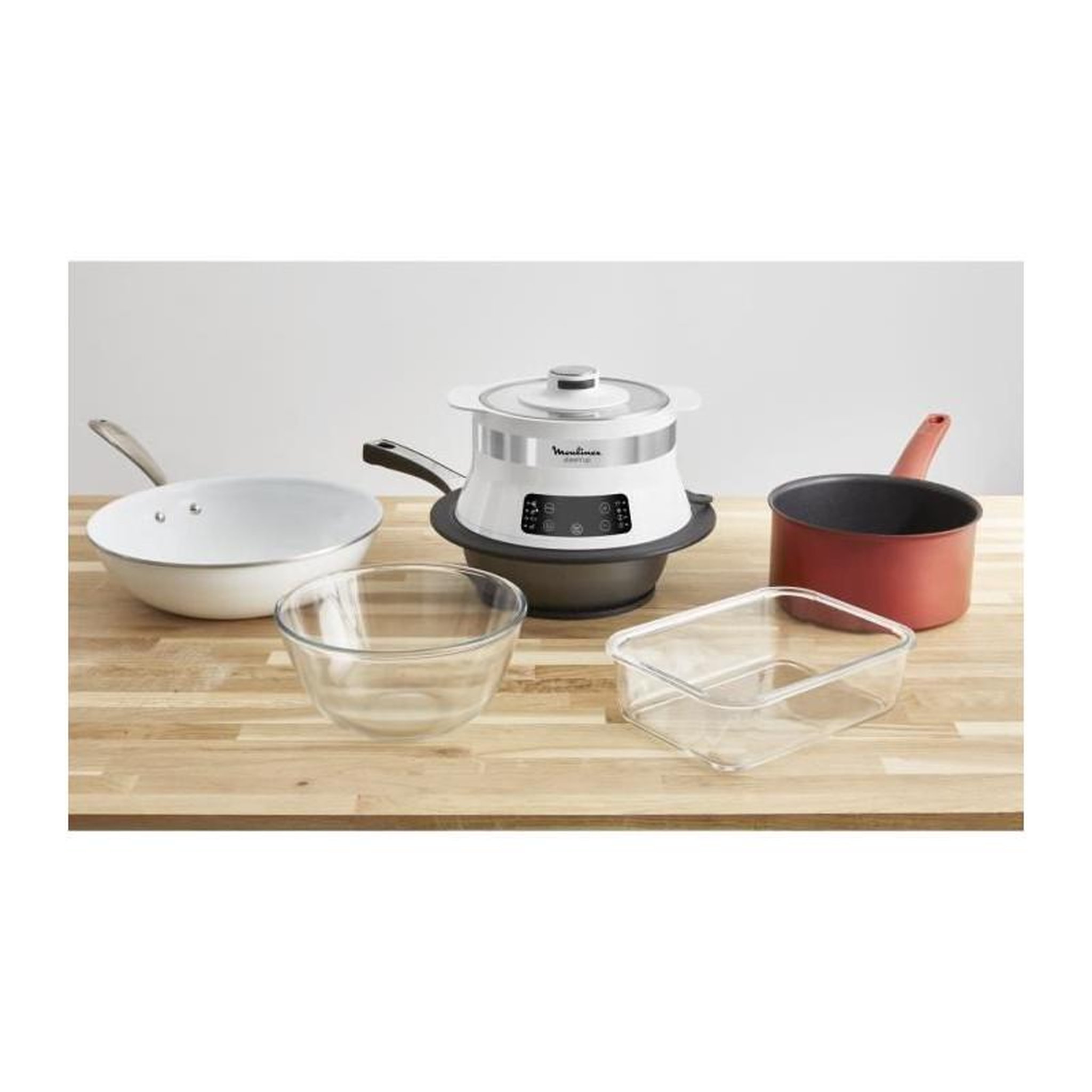 Voir la diapositive 6 : MOULINEX Cuiseur vapeur 0.7l 550w blanc - vj504010