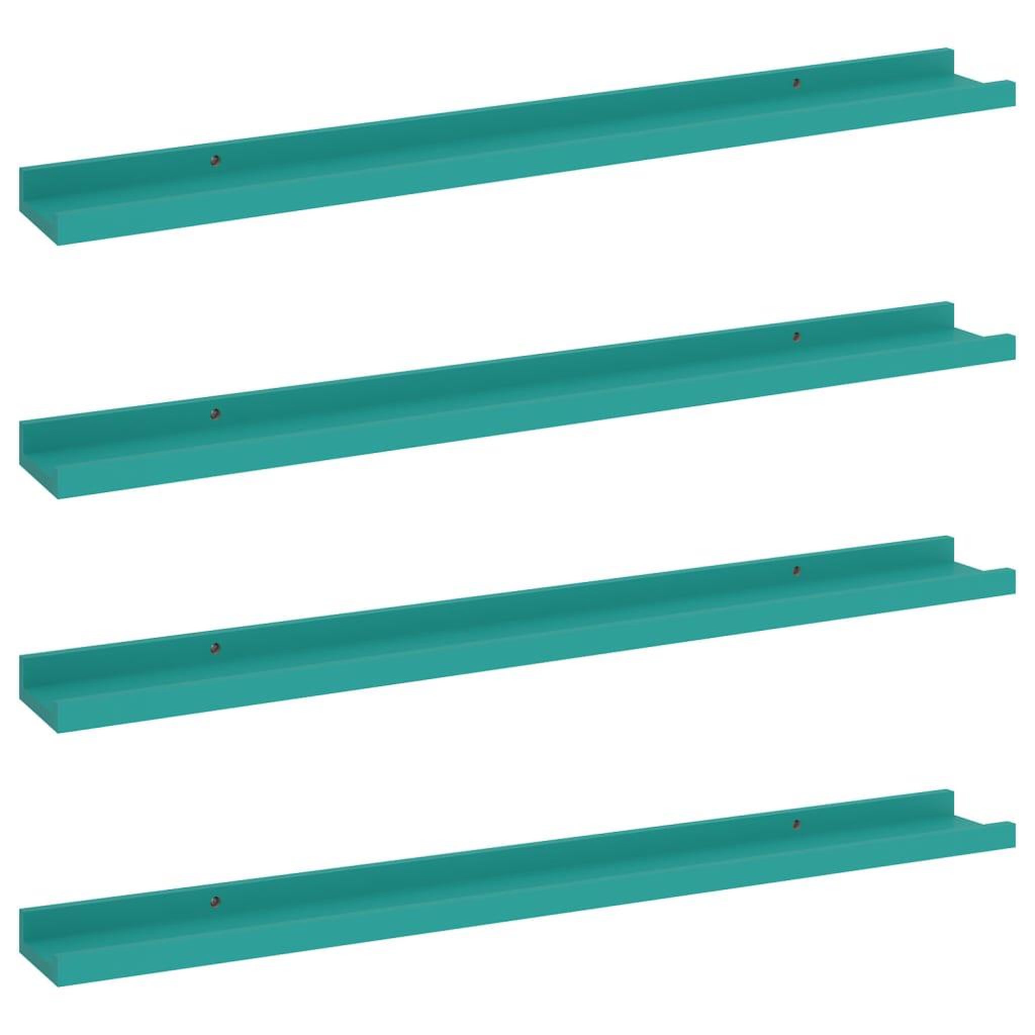 Voir la diapositive 2 : VIDAXL Etageres murales 4 pcs Bleu 80x9x3 cm