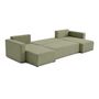 Voir la diapositive 3 : BEST MOBILIER Topaze - canapé panoramique - 7 places - convertible avec coffre - en tissu