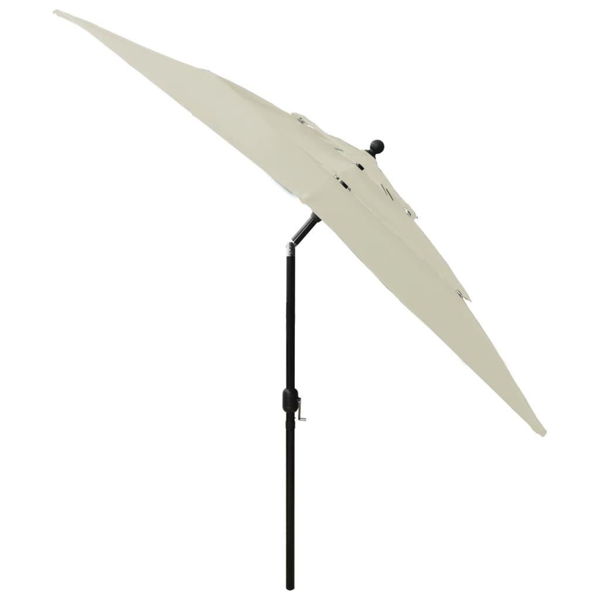 Voir la diapositive 4 : VIDAXL Parasol de jardin a 3 niveaux avec mat en aluminium sable