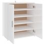 Voir la diapositive 2 : VIDAXL Armoire a chaussures Blanc brillant 60x35x70 cm Bois ingenierie