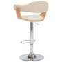 Voir la diapositive 4 : VIDAXL Tabourets de bar lot de 2 creme bois courbe et similicuir