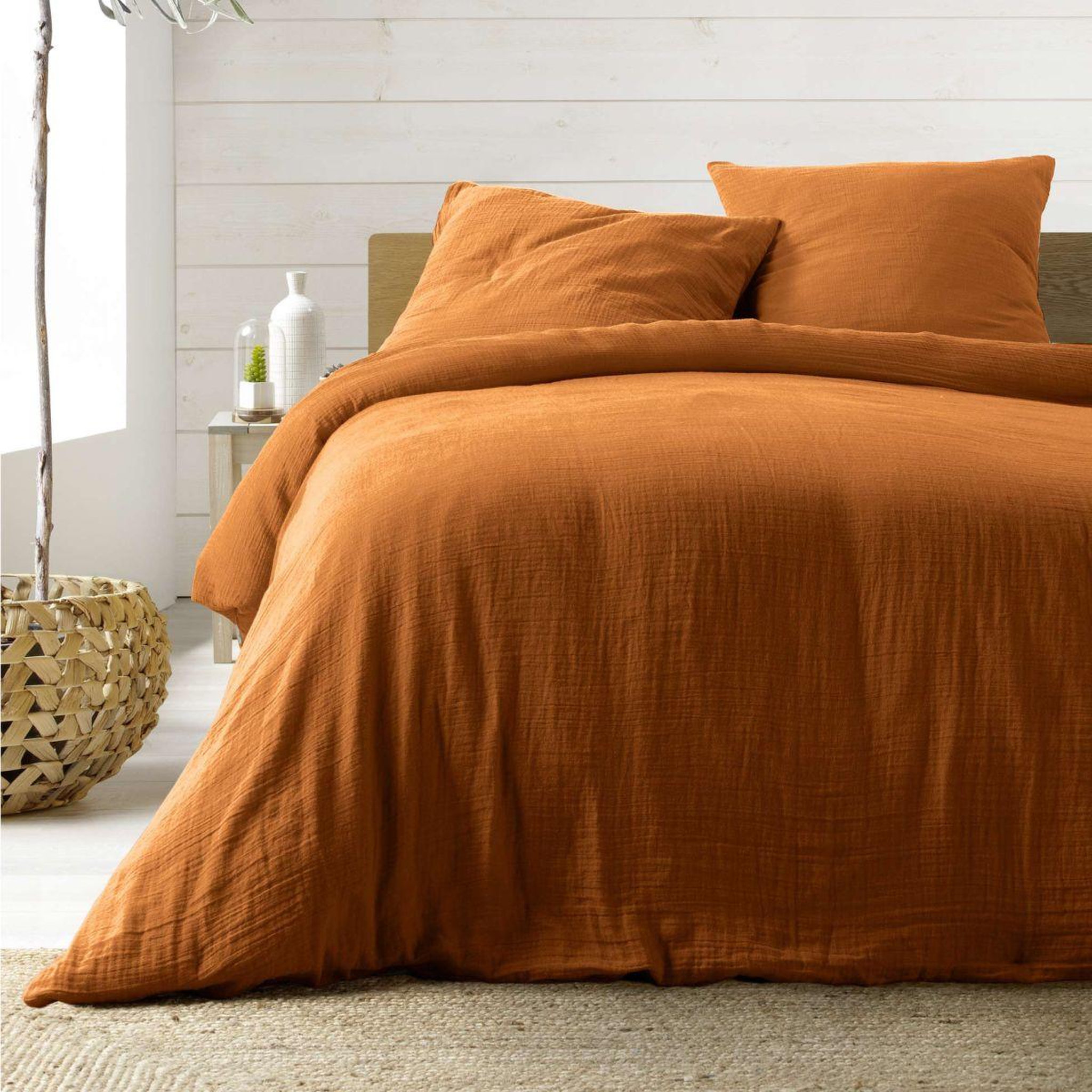 Douceur d'Intérieur Parure de lit 3 pièces  angelia  260x240cm caramel