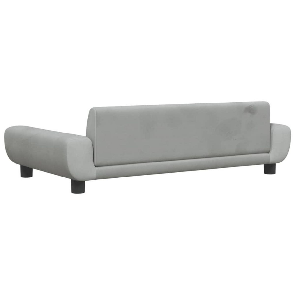 VIDAXL Canape pour enfants gris clair 100x54x33 cm velours