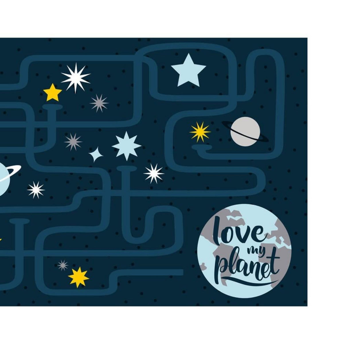 Douceur d'Intérieur Tapis rectangle 60x120 cm Petit Astronaute