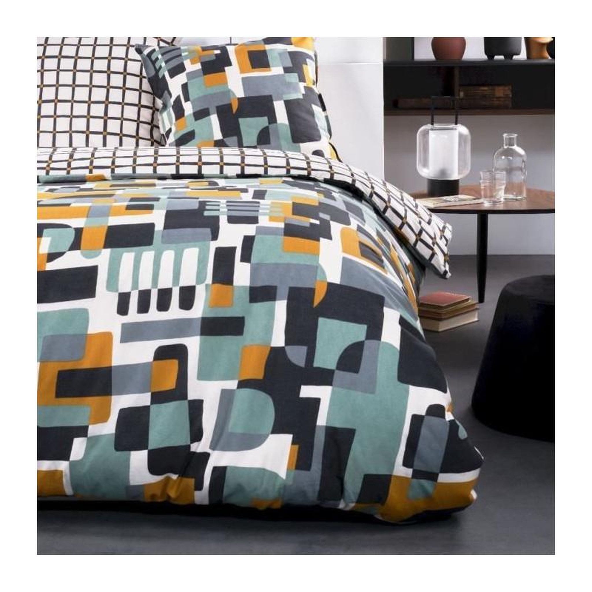 Today Parure de lit - TODAY - Sunshine - 116485 - 2 personnes - 220x240 cm - Coton - Imprimé 9.43