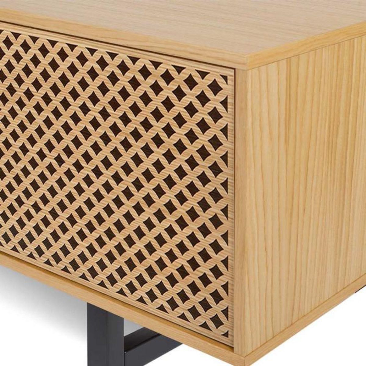 Paris Prix Meuble TV 2 Portes en Bois  Camden  150cm Naturel