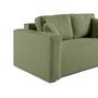 Voir la diapositive 6 : BEST MOBILIER Topaze - canapé droit 2 places - en tissu bouclette