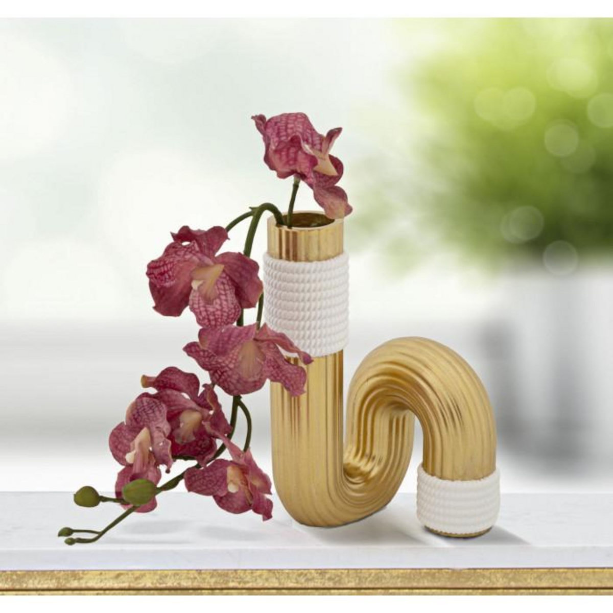 Paris Prix Vase Design en Résine  Bann  18cm Or