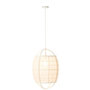 Voir la diapositive 2 : Paris Prix Lampe Suspension en Bambou  Ion  37cm Blanc