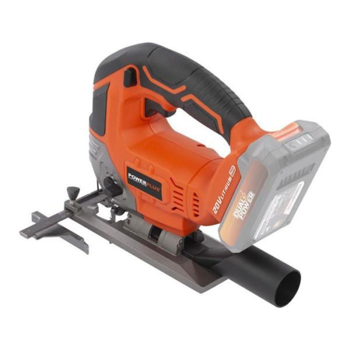 MARKET24 Scie sauteuse pendulaire sans fil 20V - DUAL POWER POWDP25300 - Bois - Orange - Vitesse 0-2300tr/min