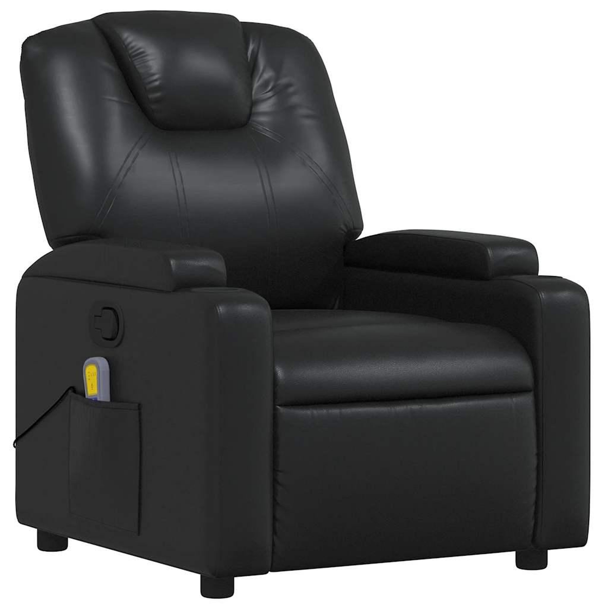 Voir la diapositive 4 : VIDAXL Fauteuil de massage inclinable Noir Similicuir