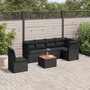 Voir la diapositive 1 : VIDAXL Salon de jardin 7 pcs avec coussins noir resine tressee