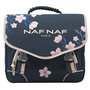 Voir la diapositive 1 : Naf Naf Cartable 38 cm CP/CE1/CE2 bleu motif fleurs roses