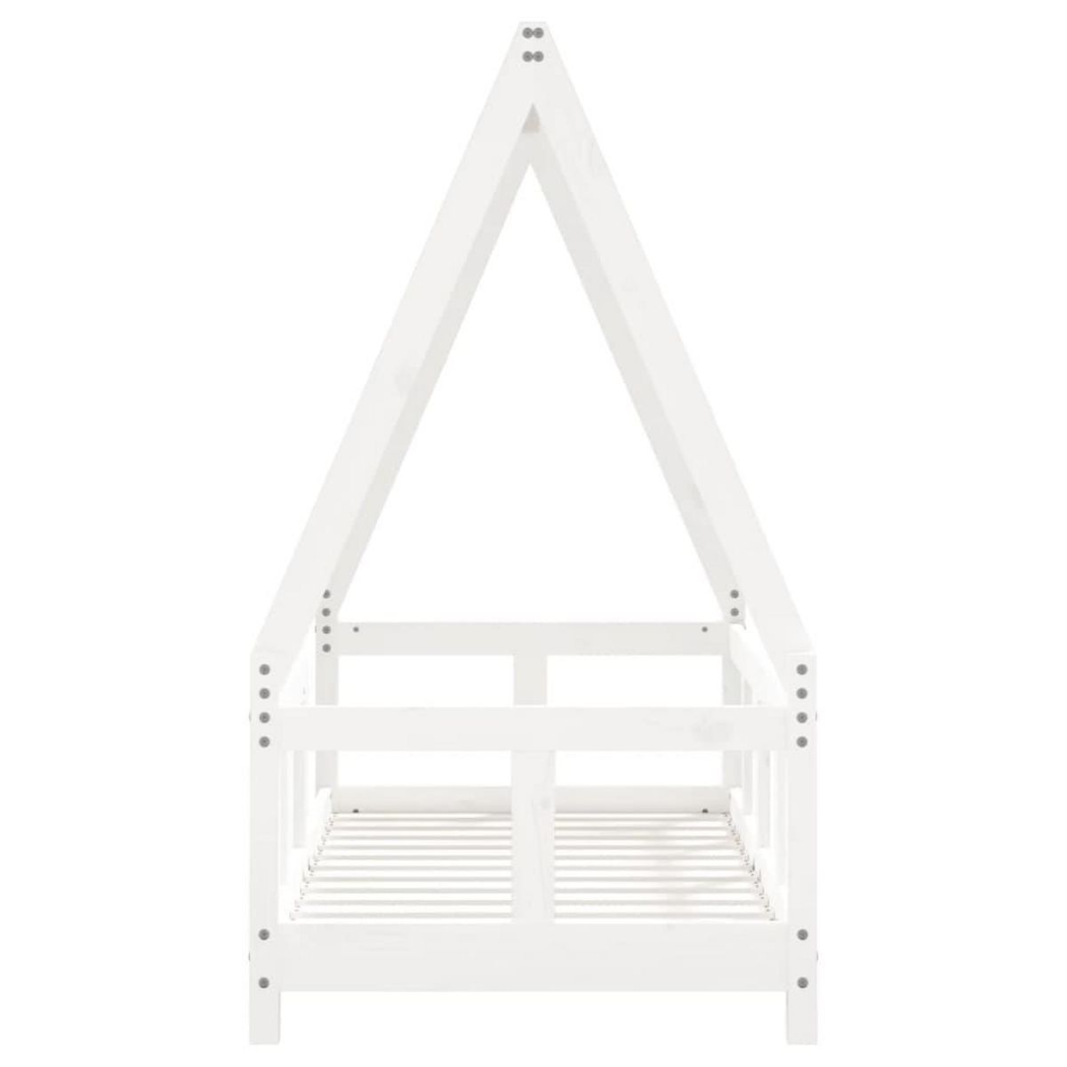 VIDAXL Cadre de lit pour enfant blanc 70x140 cm bois de pin massif