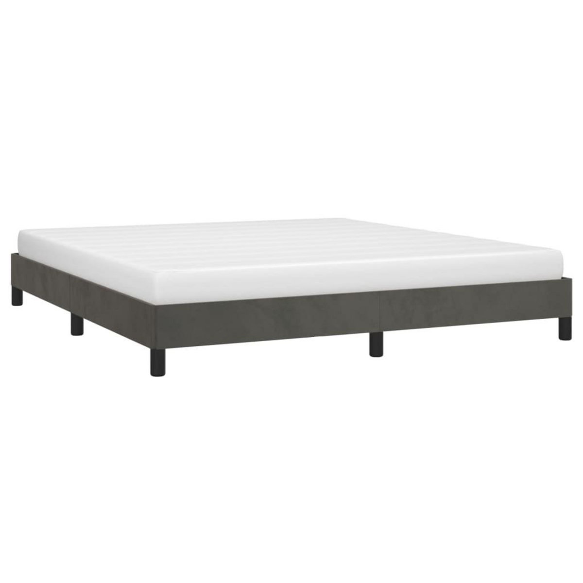 VIDAXL Cadre de lit sans matelas gris fonce 160x200 cm velours