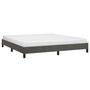 Voir la diapositive 3 : VIDAXL Cadre de lit sans matelas gris fonce 160x200 cm velours