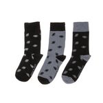 SERGE BLANCO x3 paires de chaussettes /gris Homme Serge Blanco 0BG. Coloris disponibles : Noir