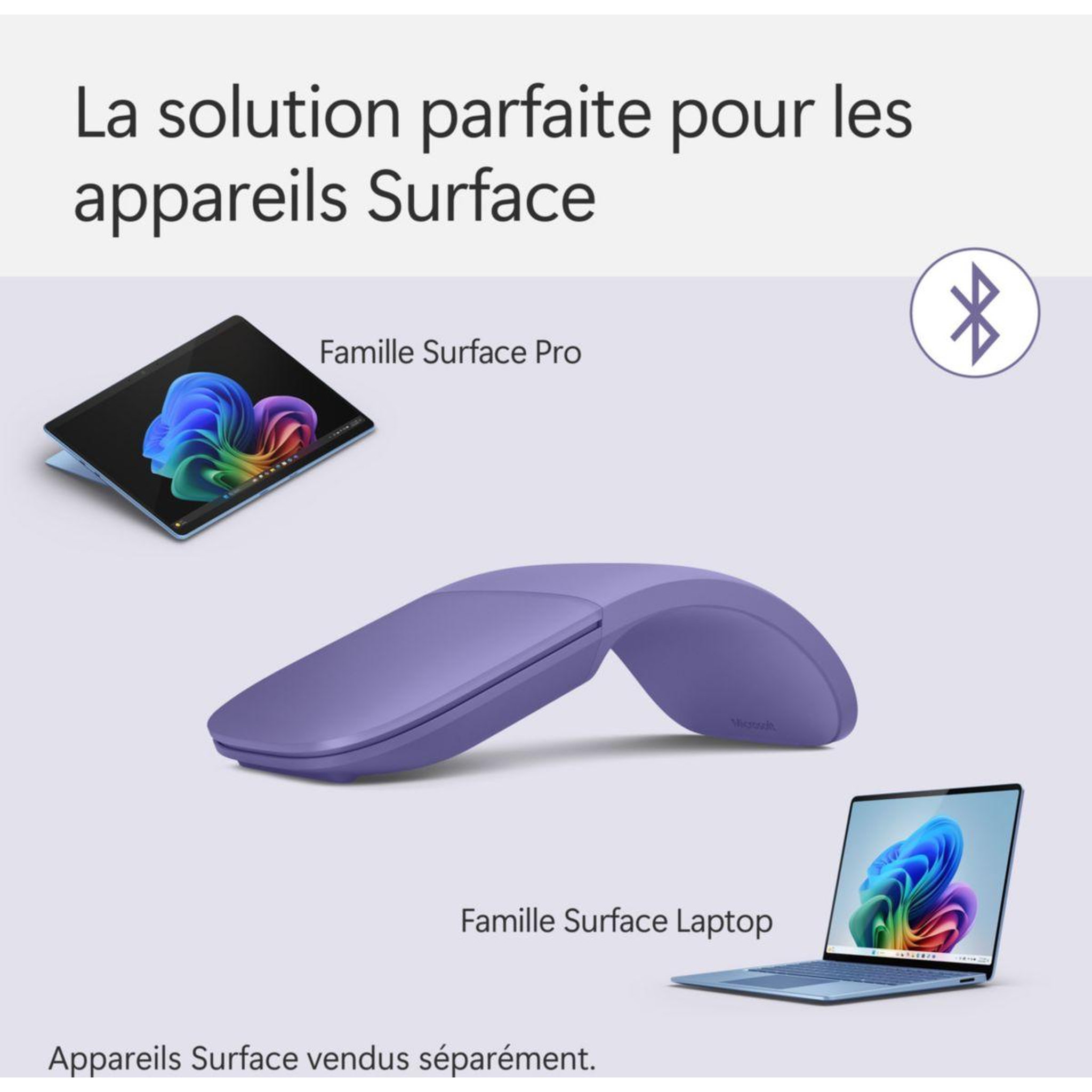 Voir la diapositive 5 : MICROSOFT Souris sans fil surface arc mouse | violet