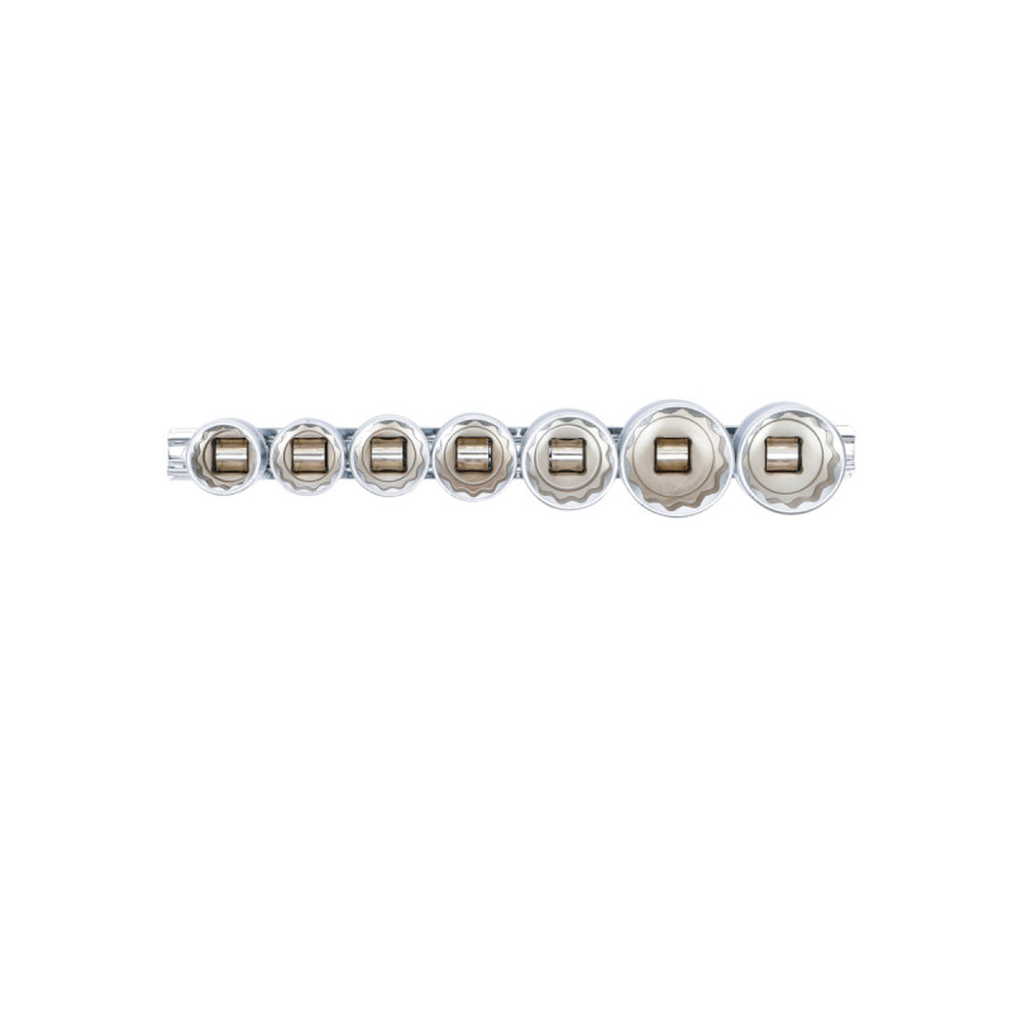 Voir la diapositive 3 :  Jeu de douilles douze pans BGS TECHNIC - 12,5 mm - 7 pcs - 9109