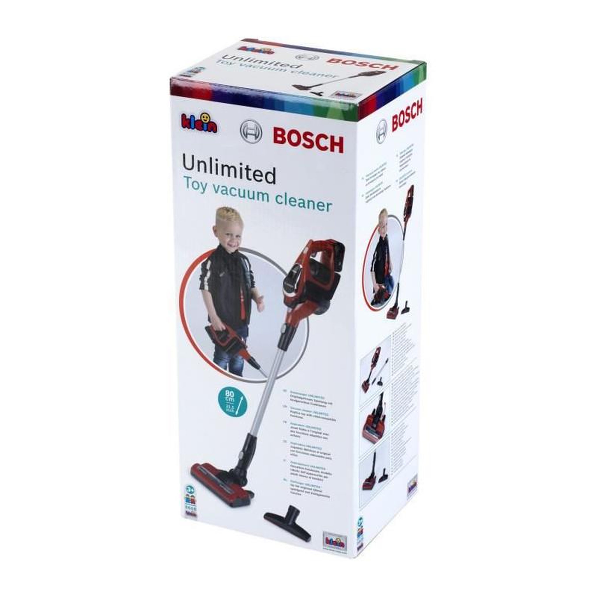 Voir la diapositive 3 : Klein Aspirateur balai électronique Bosch Unlimited 3 en 1, rouge - KLEIN - 6808