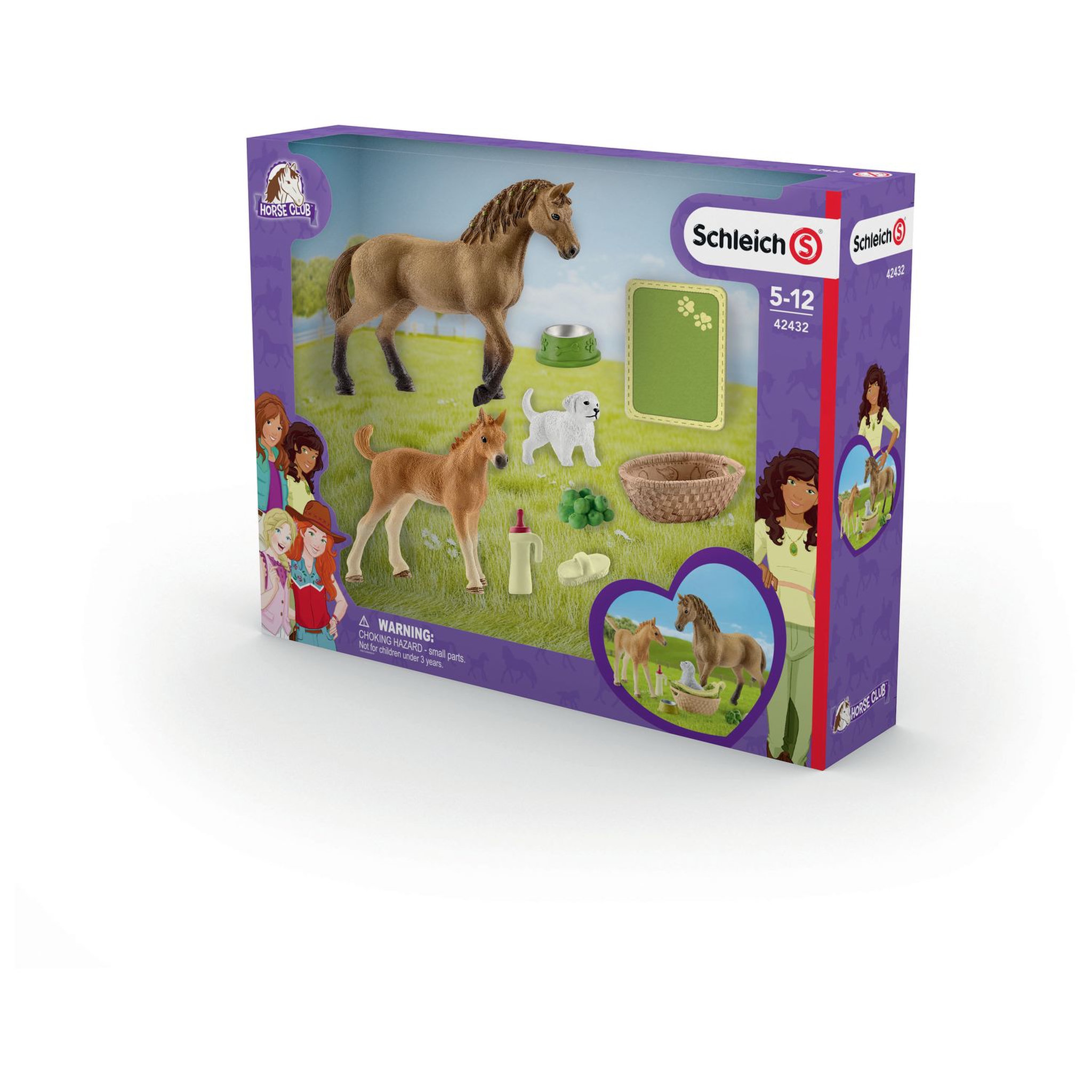 Voir la diapositive 3 : Schleich Figurine - Les soins pour bébé animaux d'Horse Club Sarah