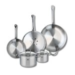 ELO Ensemble de 3 Poêles de cuisson 24, 28 et 32 cm et 2 faitouts 14 et 20 cm Elo Profi Citrin