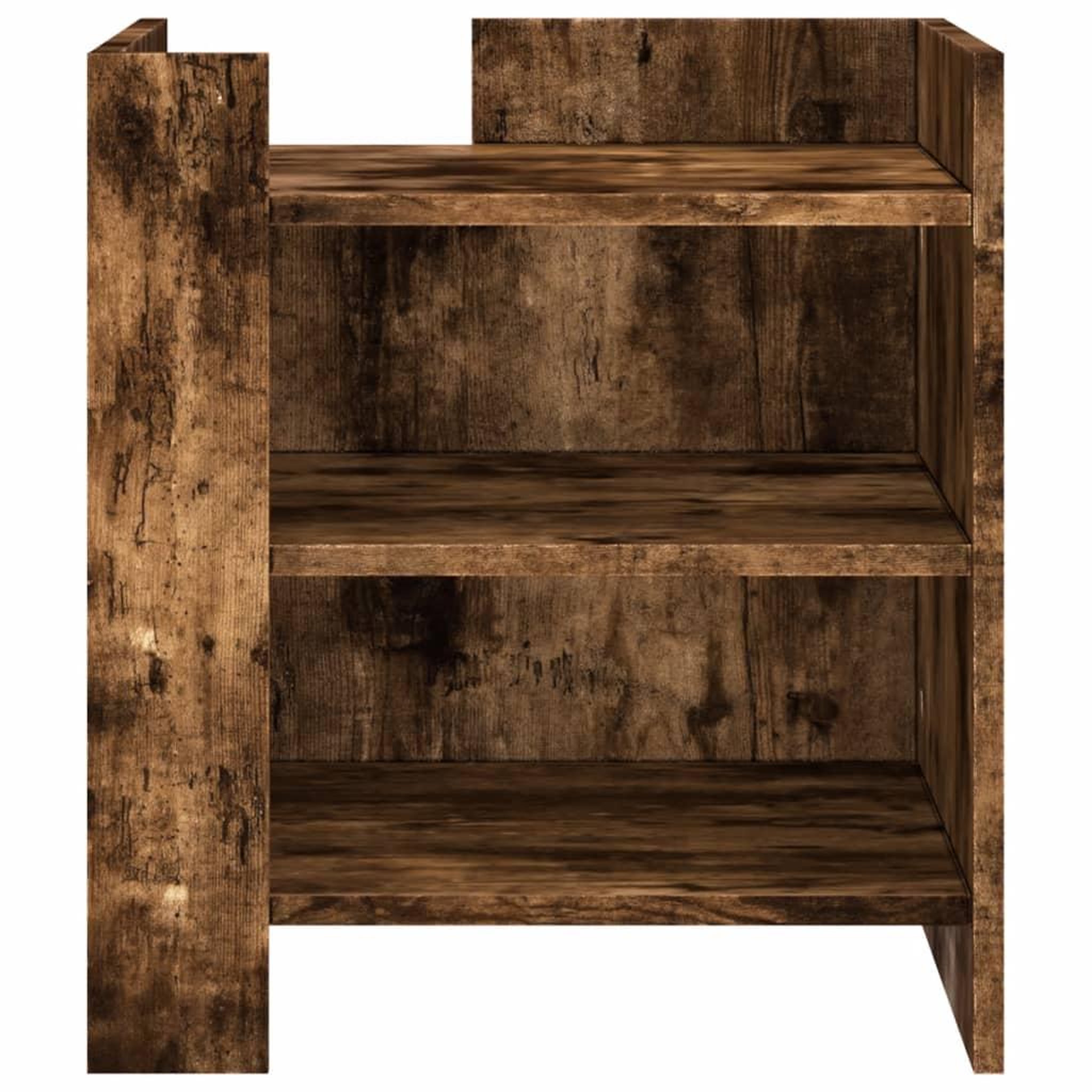 Voir la diapositive 4 : VIDAXL Table de chevet chene fume 45x50x50 cm bois d'ingenierie