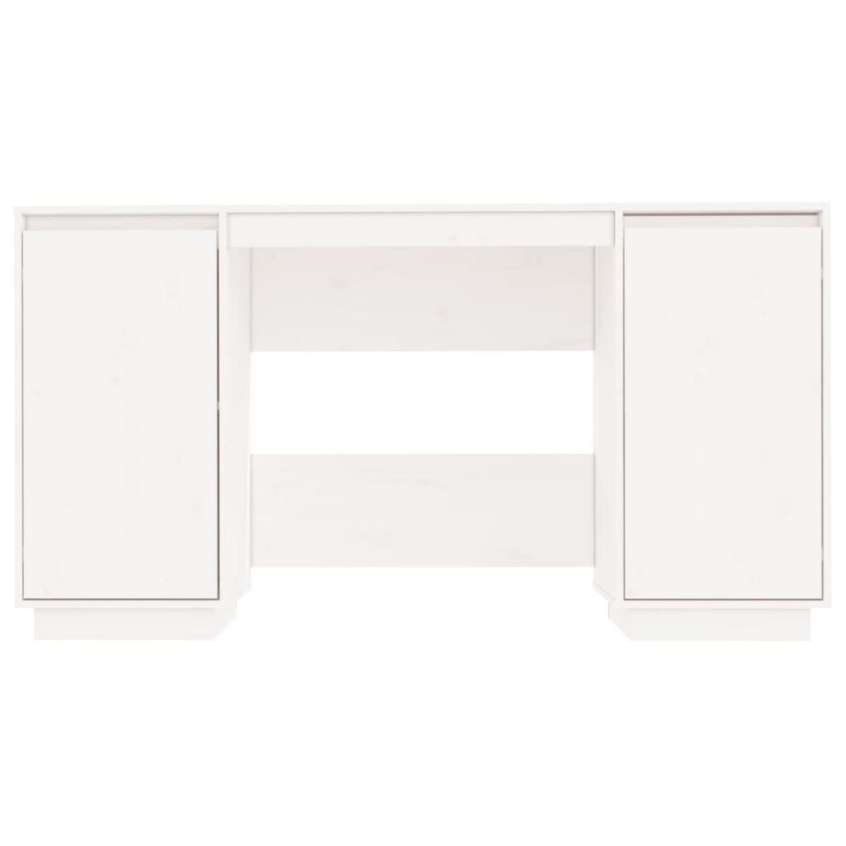 VIDAXL Bureau blanc 140x50x75 cm bois massif de pin