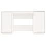 Voir la diapositive 5 : VIDAXL Bureau blanc 140x50x75 cm bois massif de pin