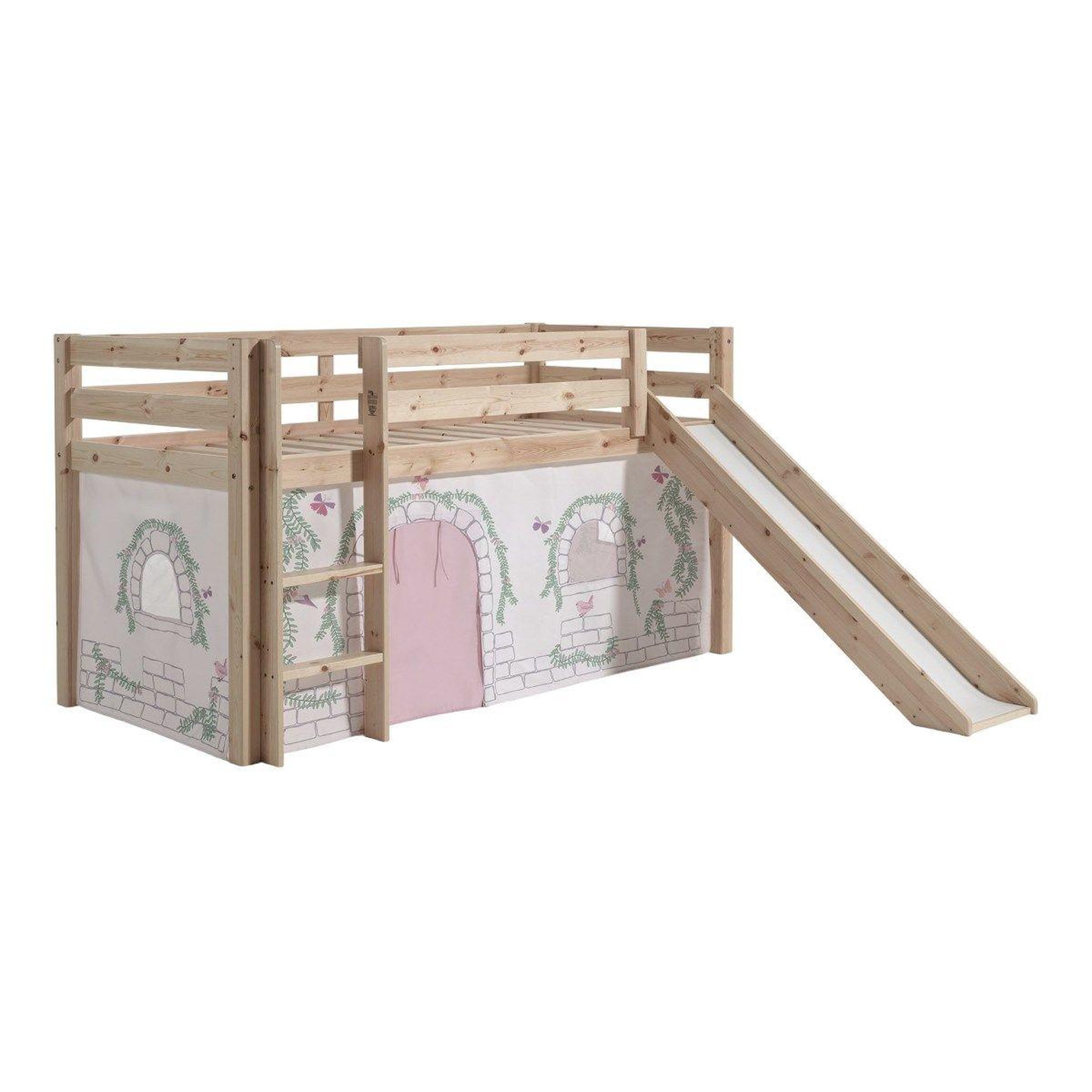 Paris Prix Pack - lit enfant toboggan & tente  pino birdy  naturel