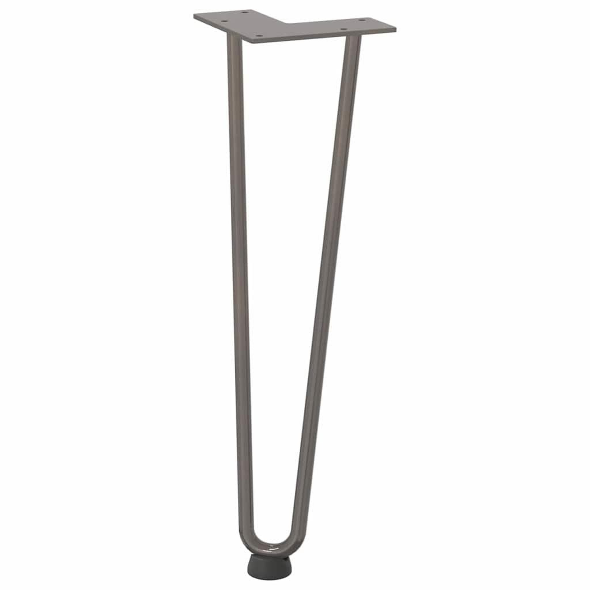 Voir la diapositive 4 : VIDAXL Pieds de table en forme d'epingle a cheveux 42 cm acier massif