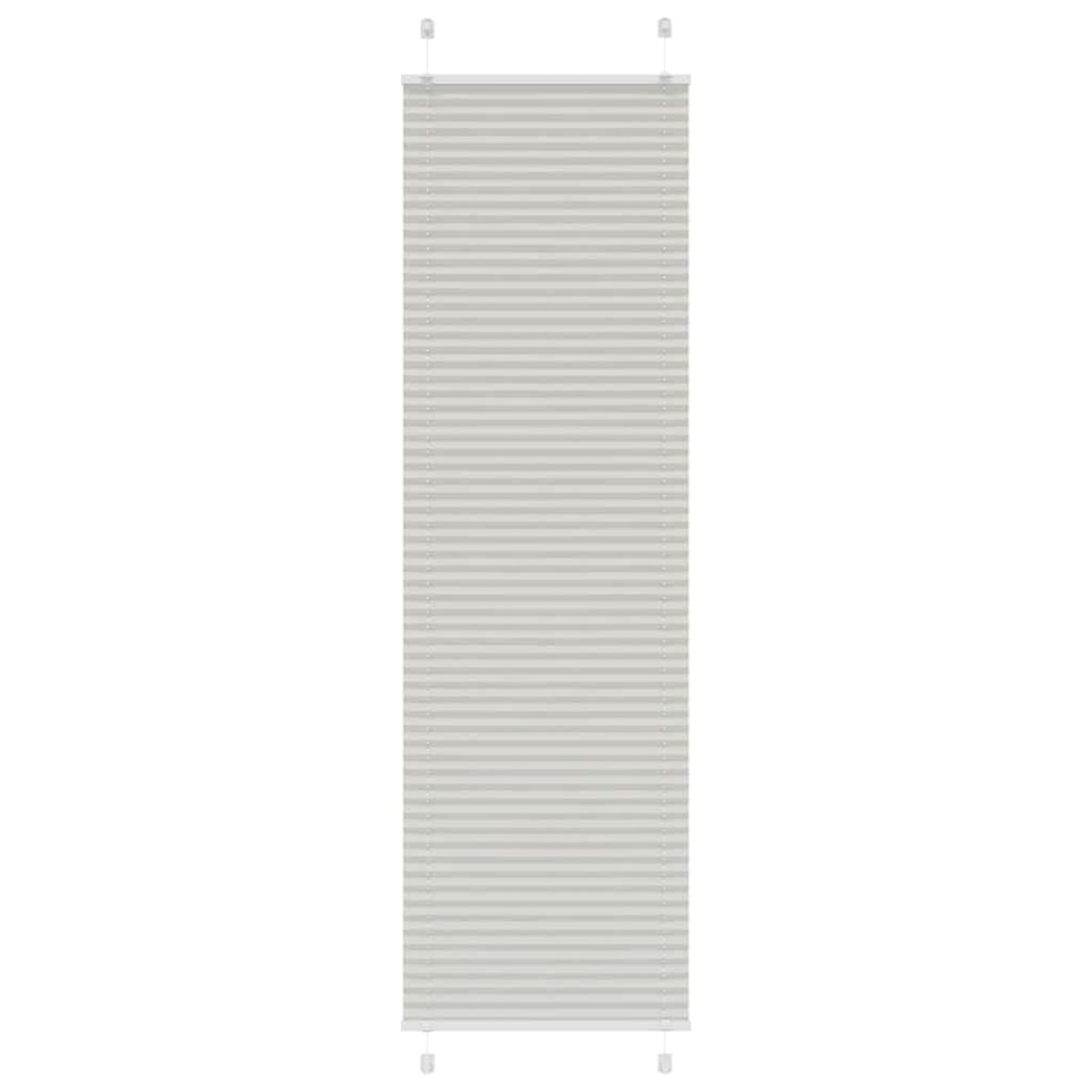 Voir la diapositive 2 : VIDAXL Store plisse gris clair 55x200 cm largeur du tissu 54,4 cm