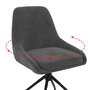Voir la diapositive 6 : ID MARKET Lot de 4 chaises pivotantes THALYA en velours gris foncé avec accoudoirs