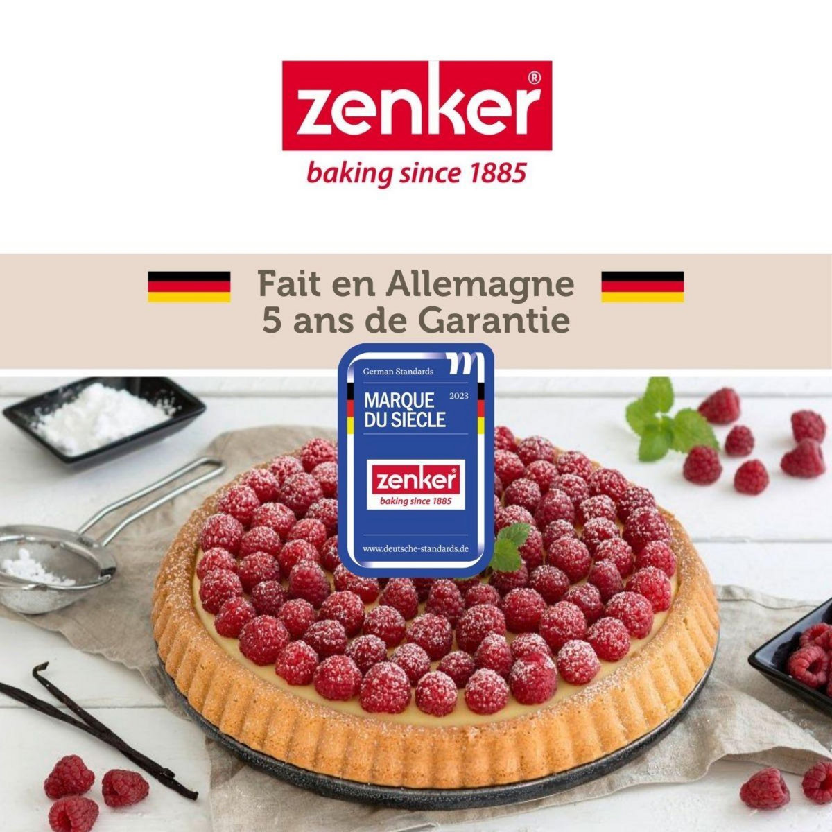 ZENKER Moule à tarte renversée 28 cm Zenker Black Metallic