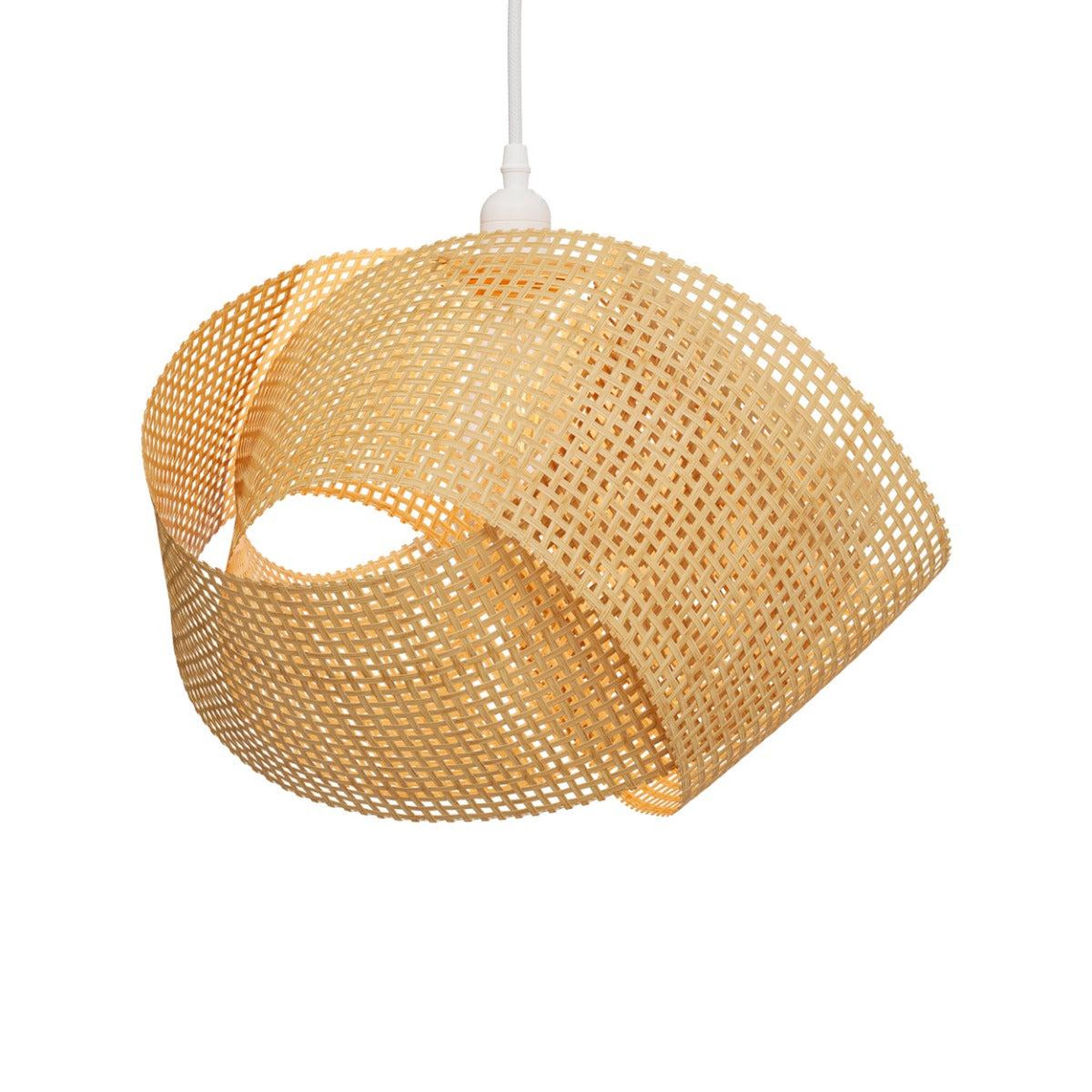 Voir la diapositive 3 : MAISON PAVANE Suspension en bambou naturel et métal d40 cm-orta