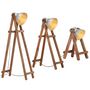Voir la diapositive 2 : VIDAXL Lampadaires 3 pcs Argente E27 Bois de manguier massif