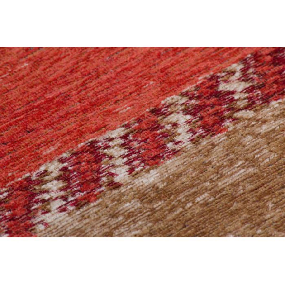 Paris Prix Tapis Jacquard à Poils Courts  Blaze  Rouge