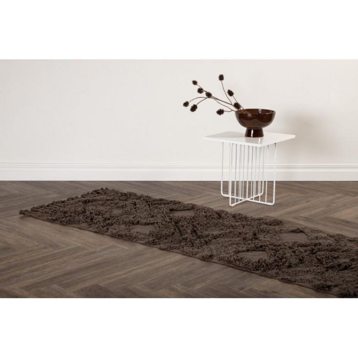 Paris Prix Tapis de Couloir Tufté  Hilma  70x200cm Marron