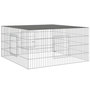 Voir la diapositive 2 : VIDAXL Cage a lapin 110x110x55 cm Fer galvanise
