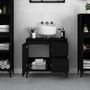 Voir la diapositive 3 : VIDAXL Armoire de salle de bain noir 65x33x60 cm bois d'ingenierie