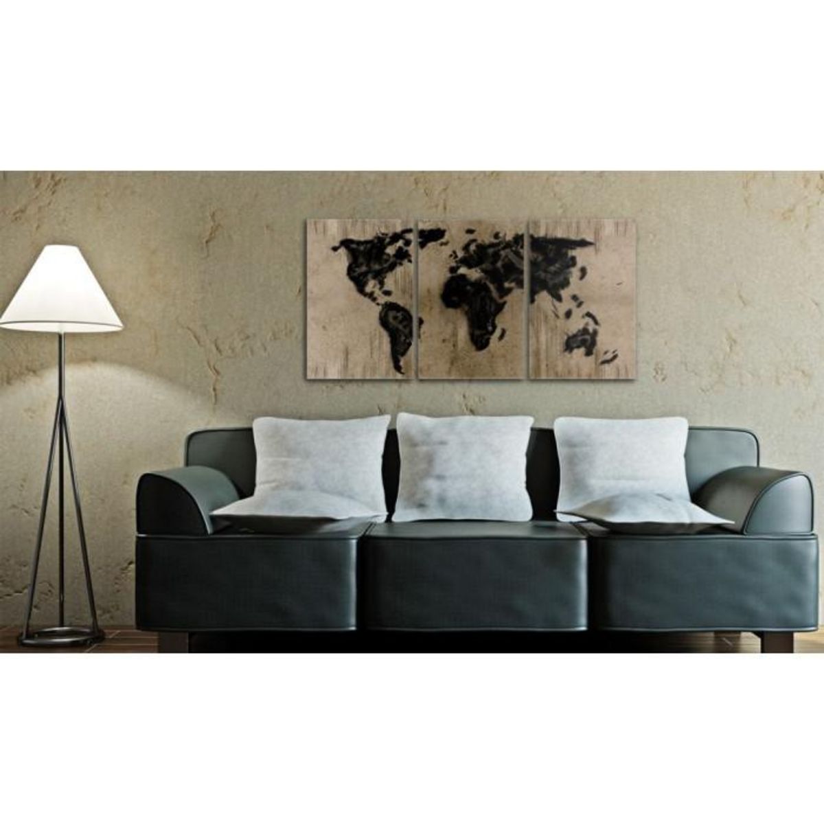 Paris Prix Tableau Imprimé  Carte du Monde en Encre