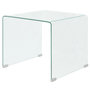 Voir la diapositive 1 : VIDAXL Table basse 49,5 x 50 x 45 cm Verre trempe Transparent